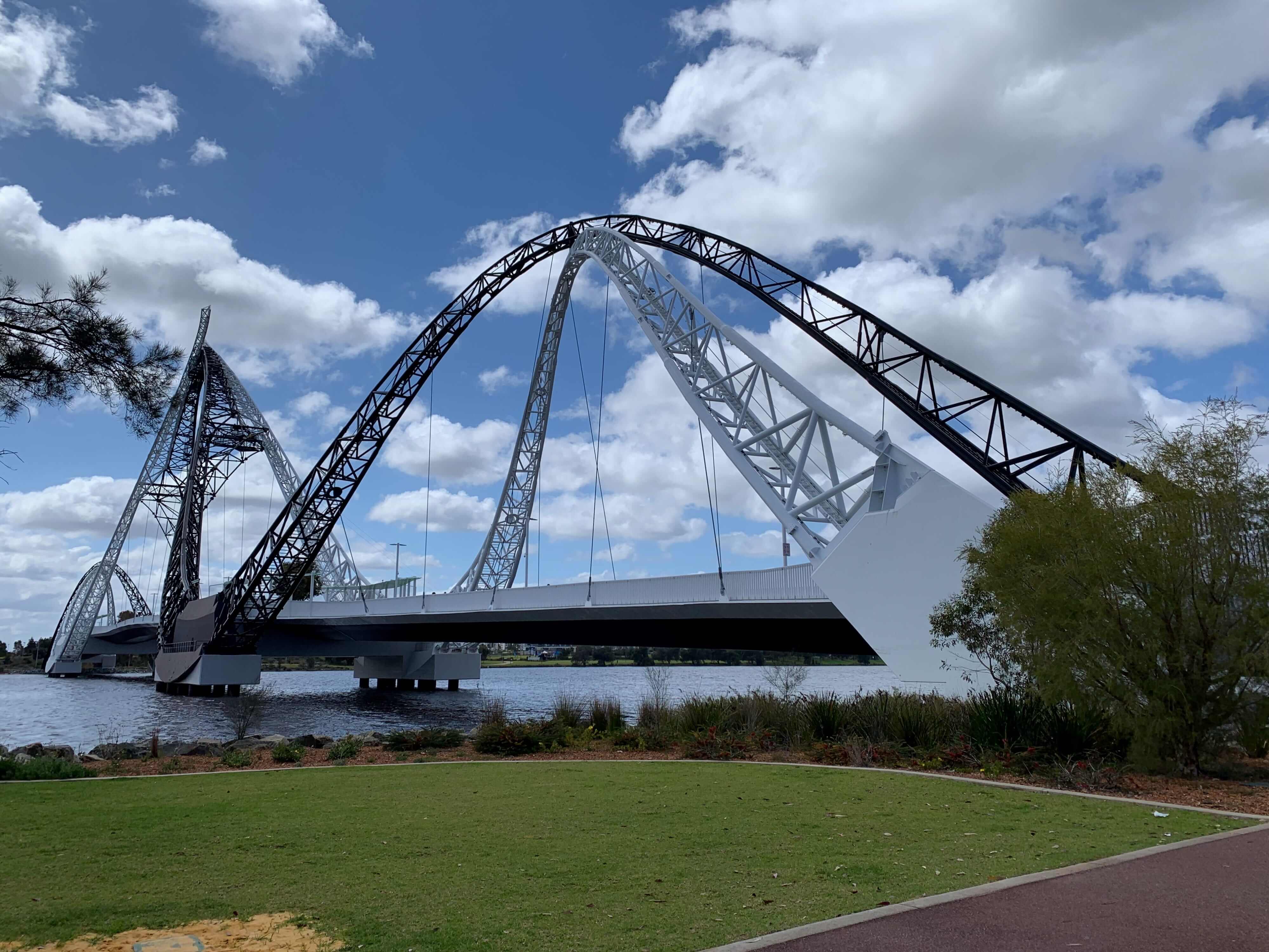 photo of the Matagarup Bridge in Perth, WA